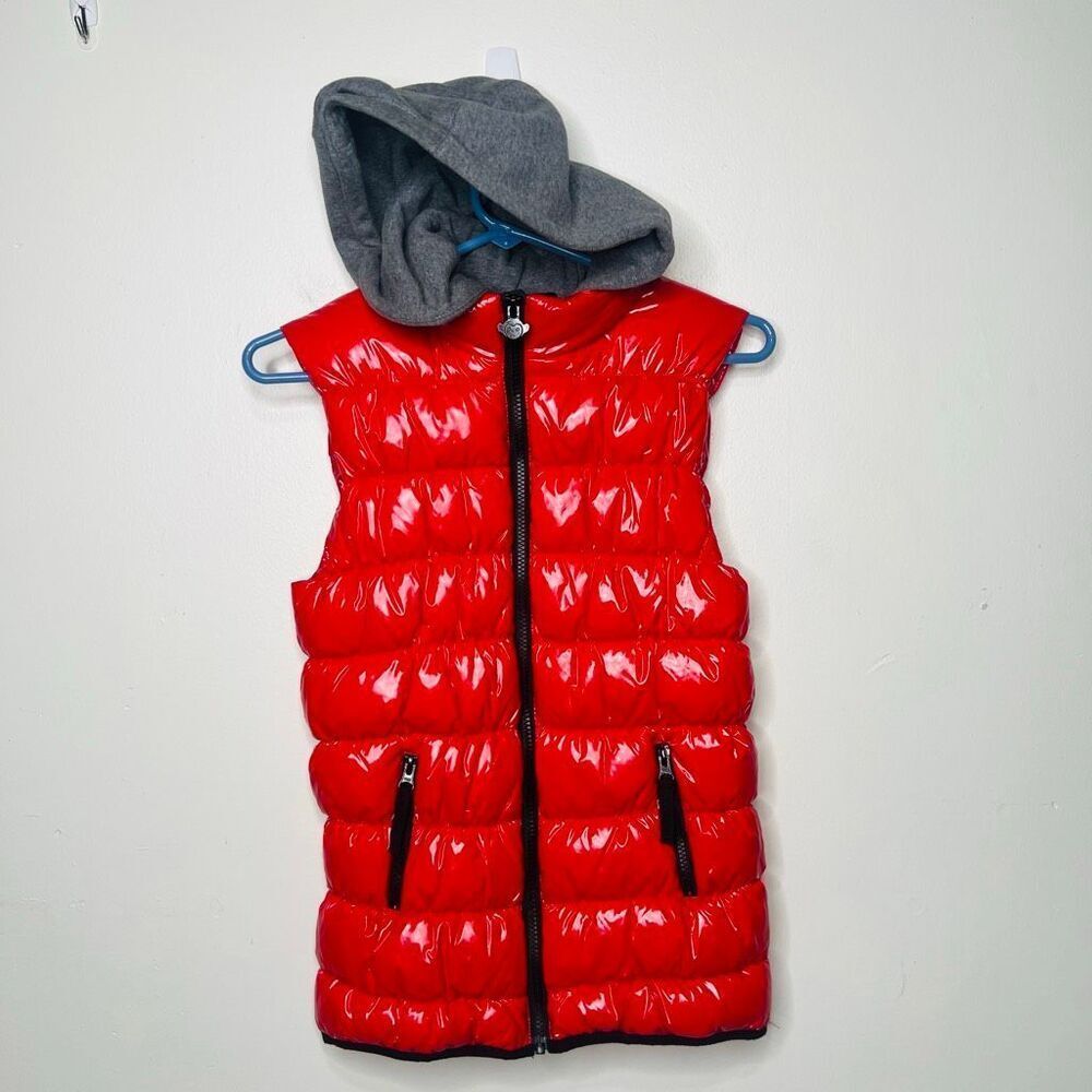 Appaman Apex Puffer Vest Bright Red Kids Sz 14 Hooded Exc cond